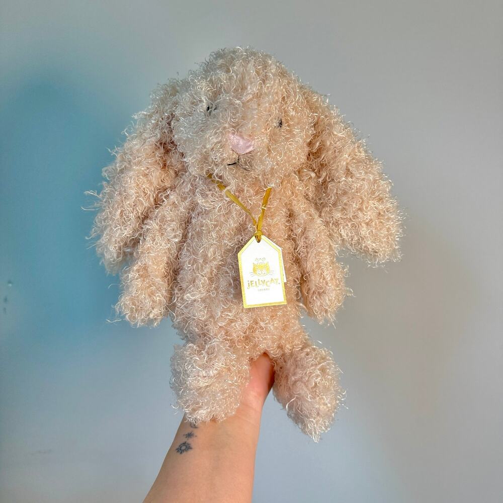 AUTHENTIC Jellycat Bashful Luxe Bunny Curly - NWT - medium FAST SHIPPING!